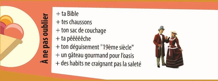 J-1 : A NE PAS OUBLIER